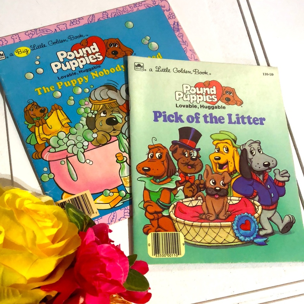 Pound Puppies Books Vintage 1980s Pound Puppies Cartoon Book Set